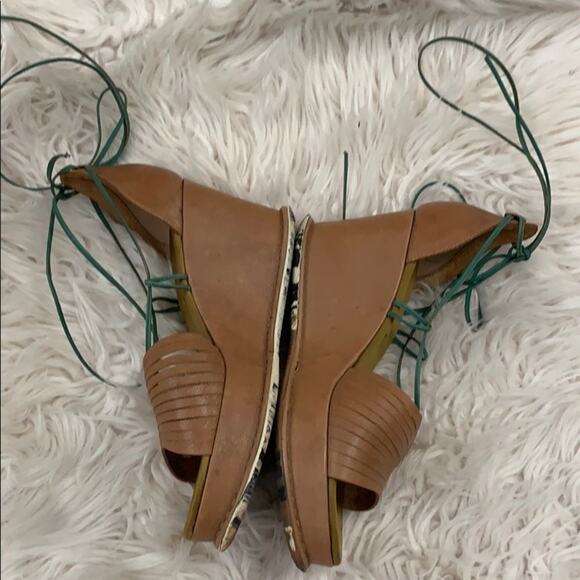 ALBERTO FERMANI PLATFORM‎ LEATHER SANDALS SIZE 39 - Picture 3 of 8